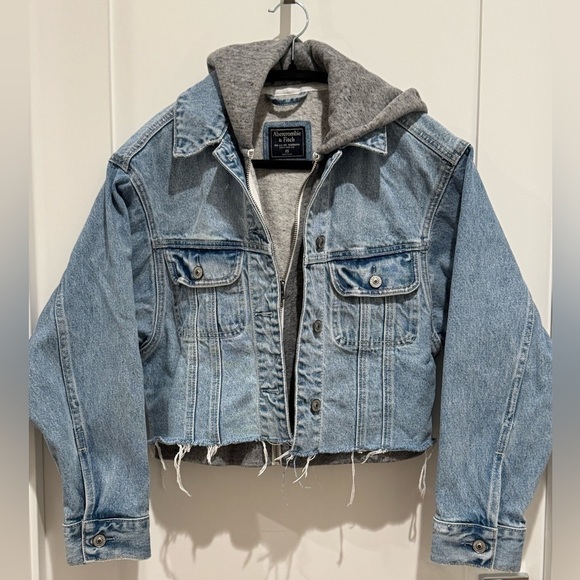 Abercrombie & Fitch cropped denim jacket XS y2k vintage I - Picture 7 of 12
